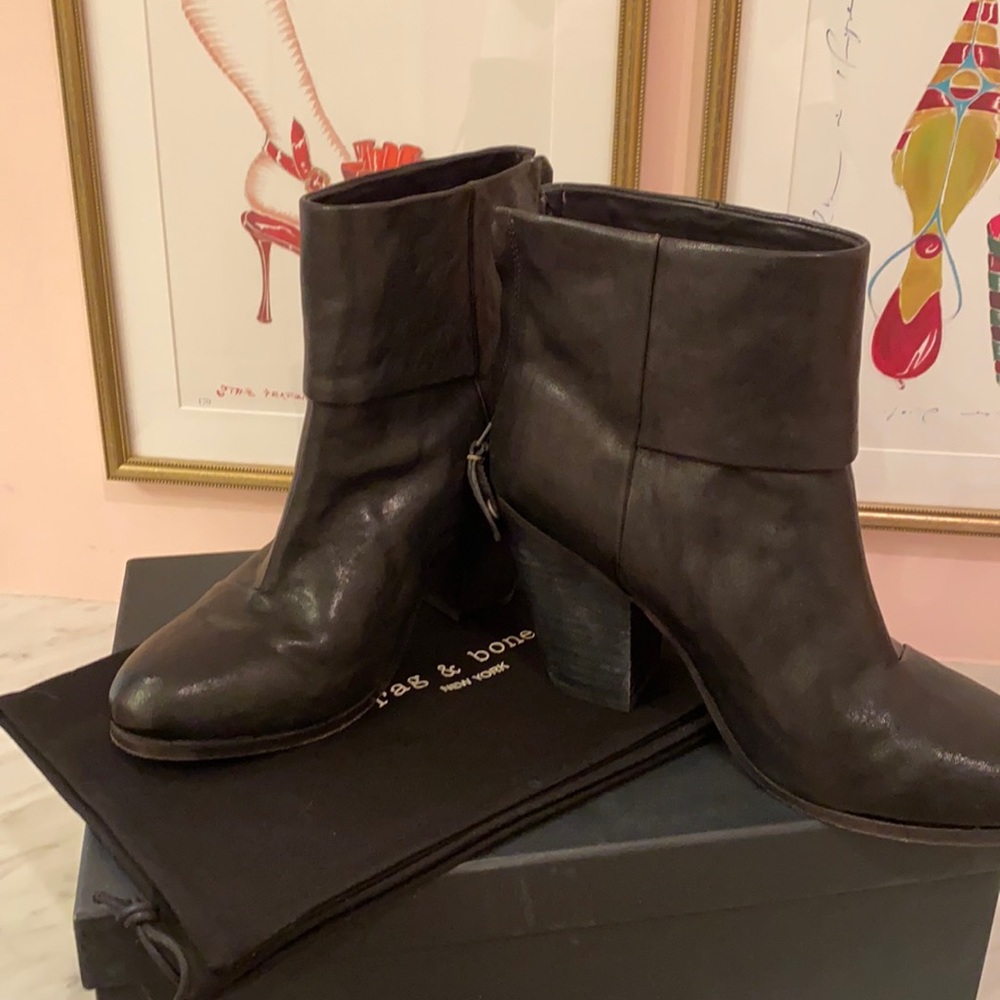 Rag & Bone black leather boot